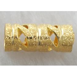 Gold Plated Bracelet, necklace spacer Tube