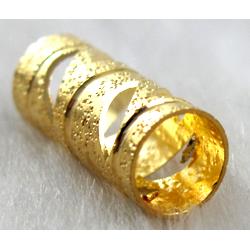 Gold Plated Bracelet, necklace spacer Tube