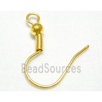 gold plated Hook Earring, iron