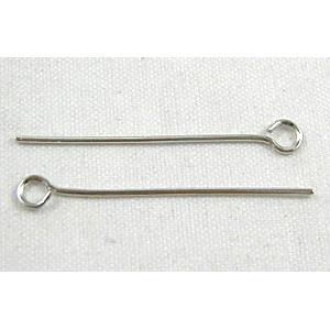 Platinum Plated Copper Eye Pins , Nickel Free