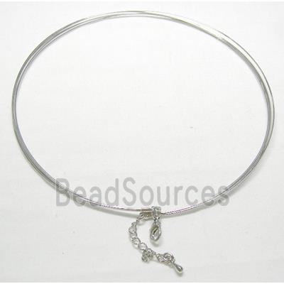 Platinum Plated Copper Necklace Wire