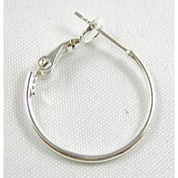 silver plated leaverback Earring Hoops