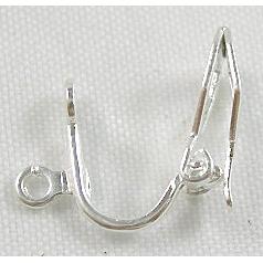 Silver Plated Copper Earring Clip , Nickel Free