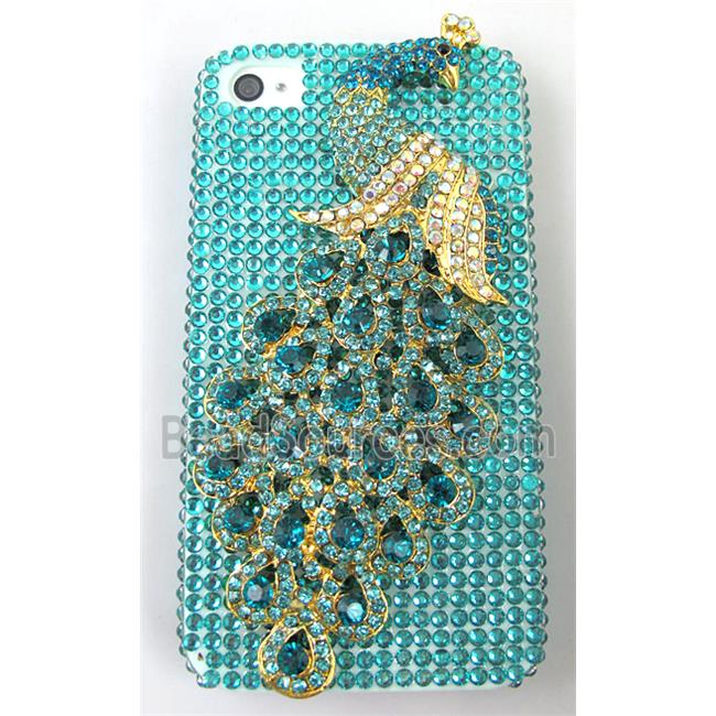 iPhone 4&4S Peacock Diamond Rainstone Case Cover