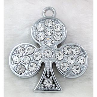 Platinum Plated Jewelry Pendant Enchase Rhinestone