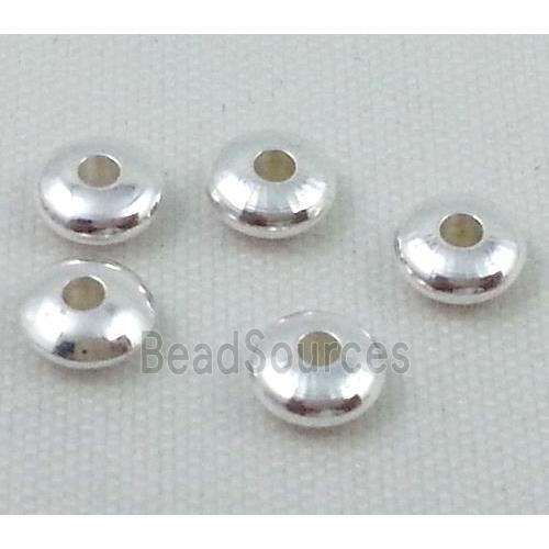 copper spacer bead, silver plated