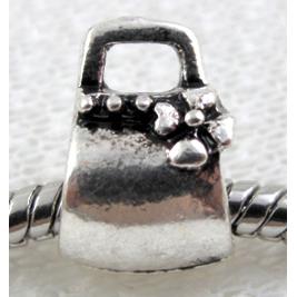 hinge bail charm, alloy