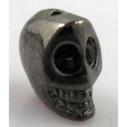 skull charm for bracelet, alloy bead with rhinestone