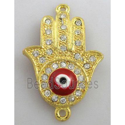 bracelet bar, enamel alloy bead with rhinestone