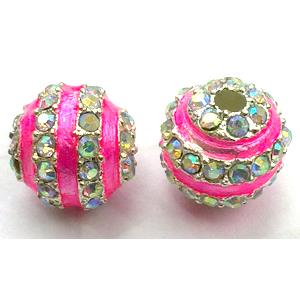 enamel alloy beads, rhinestone