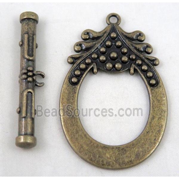 alloy toggle clasps, bronze