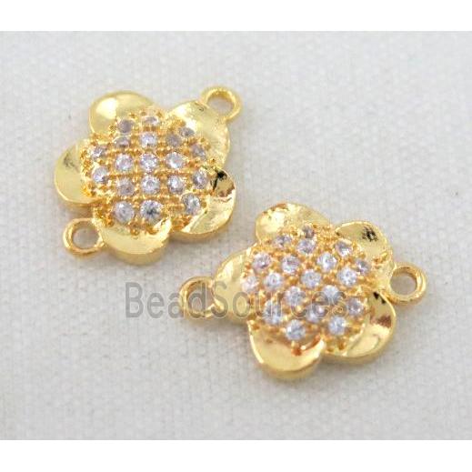 zircon, copper connector, gold plated