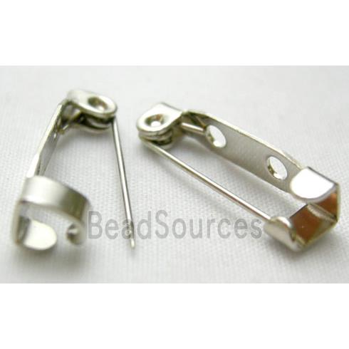 Brooch pins, iron, nickel color