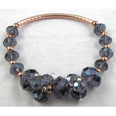 Chinese Crystal Glass Bracelet, stretchy