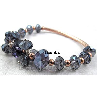 Chinese Crystal Glass Bracelet, stretchy