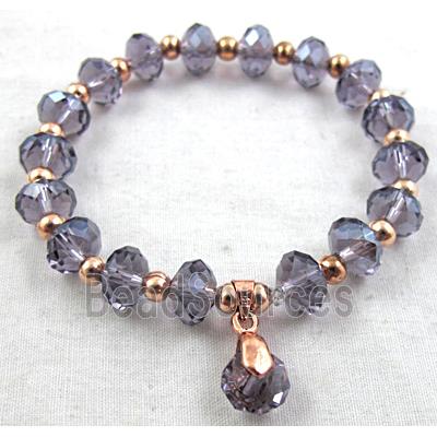 Chinese Crystal Glass Bracelet, stretchy