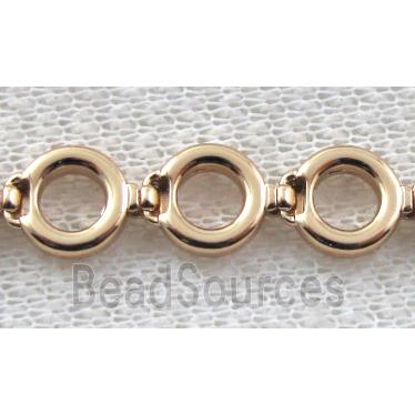 14k Gold Plated Alloy Bracelet, Nickel Free, Lead Free