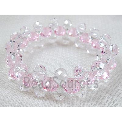 Chinese Crystal Glass Bracelet, stretchy