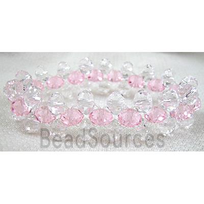 Chinese Crystal Glass Bracelet, stretchy