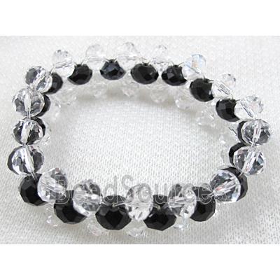 Chinese Crystal Glass Bracelet, stretchy