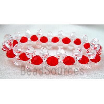 Chinese Crystal Glass Bracelet, stretchy