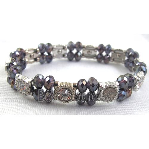 Stretchy Chinese Crystal glass Bracelet