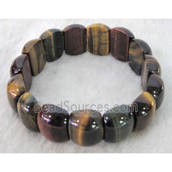 rainbow Tiger eye stone bracelet, AA grade, stretchy