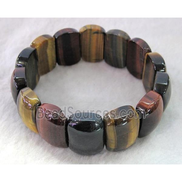 rainbow Tiger eye stone bracelet, AA grade, stretchy