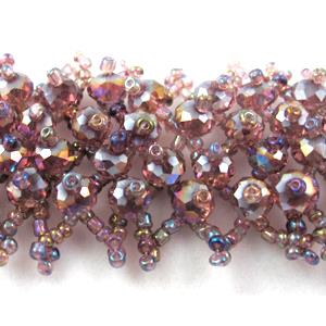 Chinese Crystal glass Bracelet, seed glass bead