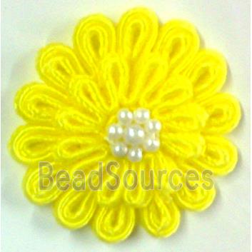 Crochet Handcraft Flower, yellow