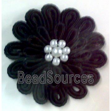 Crochet Handcraft Flower, Black