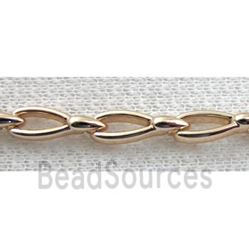 14K Gold Plated Alloy bracelet chain, Nickel Free, Lead Free