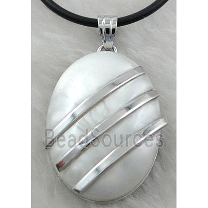 Acrylic Necklace, alloy, rubber cord