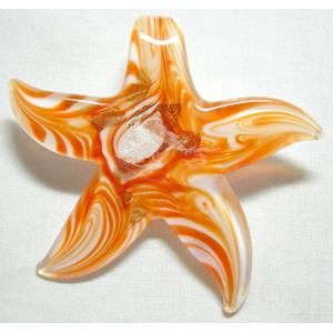 Mix Handmade Foil Glass starfish pendant