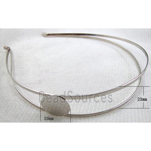 Platinum Plated steel alloy Hair Bands