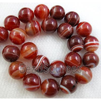 Natural Stripe Agate beads, Round