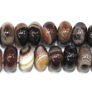 wheel stripe agate beads, coffee and black