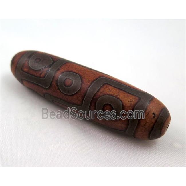 natural tibetan Dzi beads, barrel