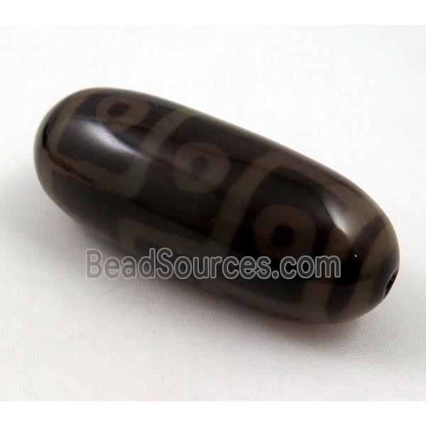 natural tibetan Dzi bead, barrel