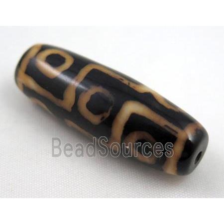 natural tibetan Dzi beads, barrel