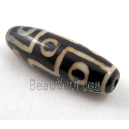 natural tibetan Dzi beads, barrel