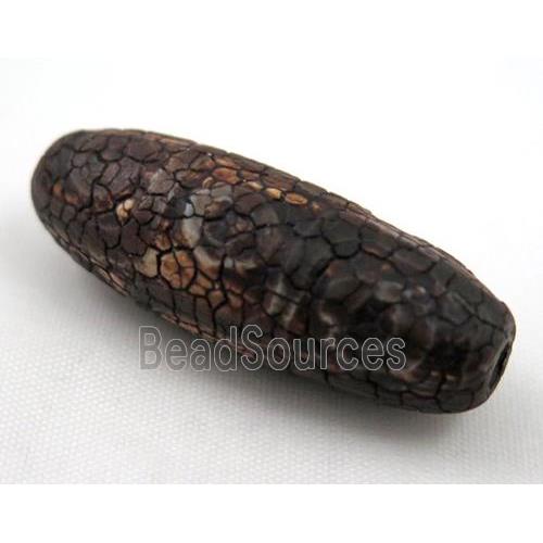 natural tibetan Dzi beads, barrel