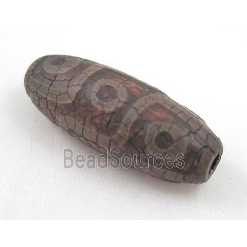 natural tibetan Dzi beads, barrel