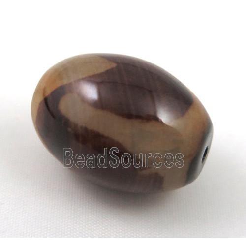 natural tibetan Dzi beads, barrel