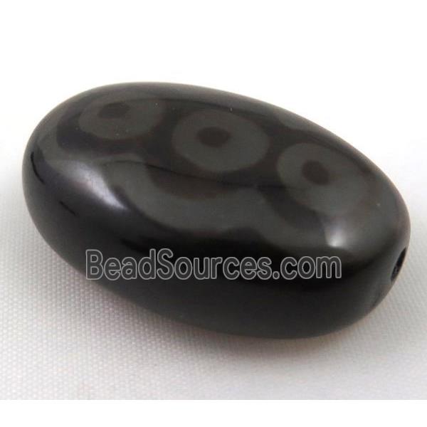 natural tibetan Dzi beads, oval