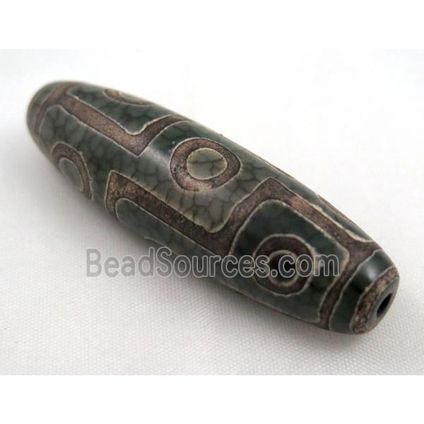 natural tibetan Dzi beads, barrel