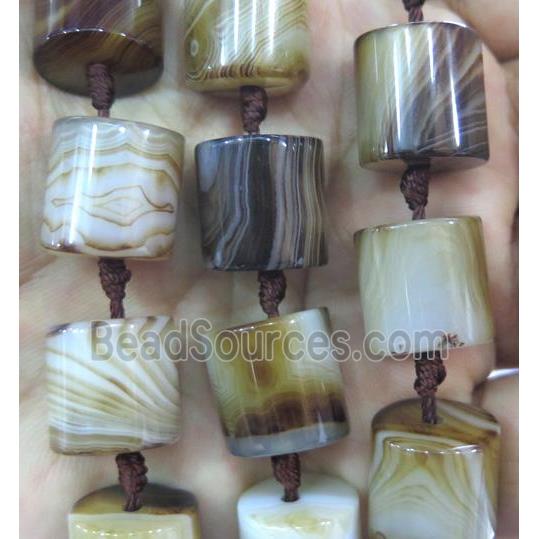 coffee stripe Agate Beads, heishi