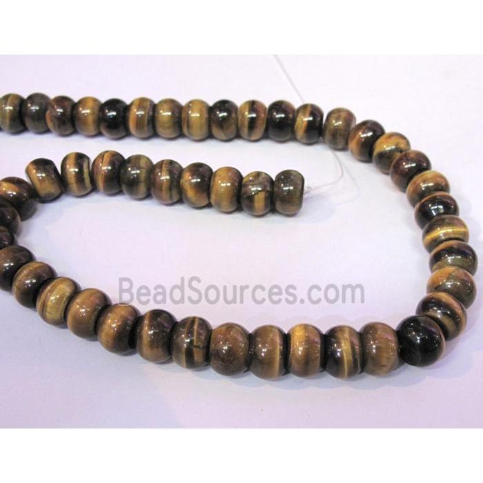 tiger eye bead, rondelle