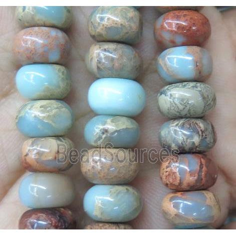 snakeskin jasper beads, rondelle