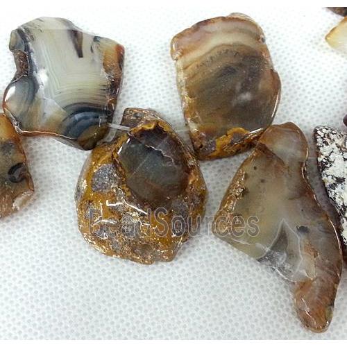 Agate Slice beads, freeform